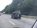 Got Antenna?  Michelle Shannon of Carver Mass, a non-ham, snapped this picture of my vehicle during the contest and sent it to Dave (W1KB) saying "Got Antenna?".  Little did she know that Dave knows me and has seen my before.  So the pic made it back to me.  As I love the on the move aspect of rovering, it was really neat to get a pic of me while on the road. 